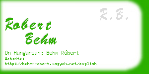 robert behm business card